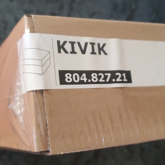 NIP Kivik Ottoman Foot Stool Cover Tallmyra Beige NWT - Picture 4 of 12